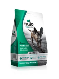 NULO Grainfree Kibble Limited For Puppies And Adults (Akaska Pollock & Lentils Recipe) 22lb