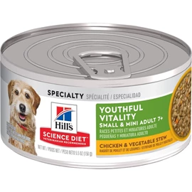 HILL'S Science Diet Canine Adult 7+ Youthful Vitality Small & Mini Chicken & Vegetable Stew 5.5oz