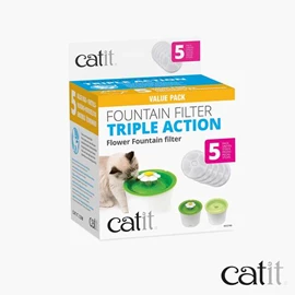 CATIT Triple Action Fountain Filter (5 Pack)